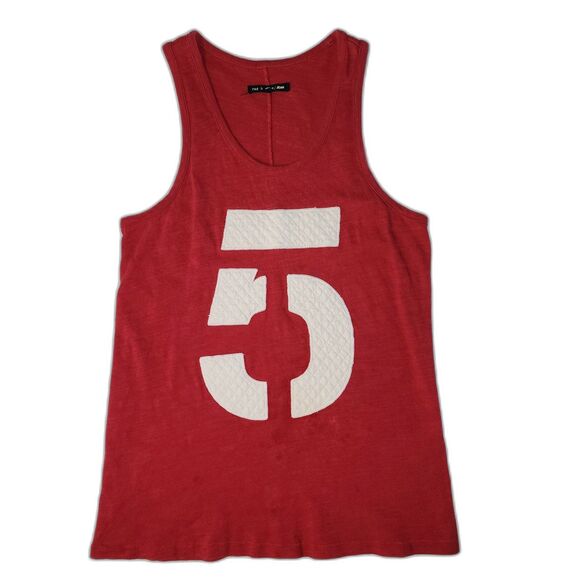 Rag & Bone 'Bone cast quilted' 5 Red Tank Top Quilted #5 Size Small - Picture 2 of 6